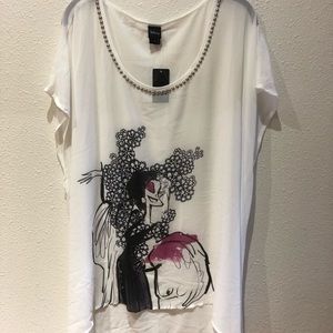 NWT Torrid Disney Villains shirt Cruella sz 3